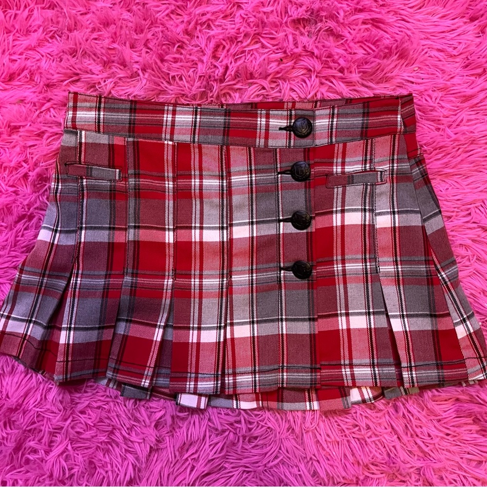 vintage guess plaid miniskirt
